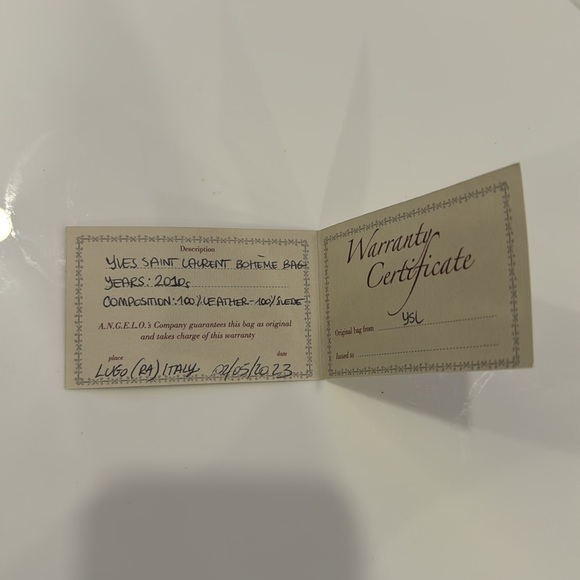 YSL yves saint laurent La Boheme purse color: purple shoulder bag Vintage - Picture 5 of 5